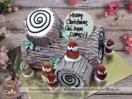 Bánh Giáng sinh hình khúc cây 005