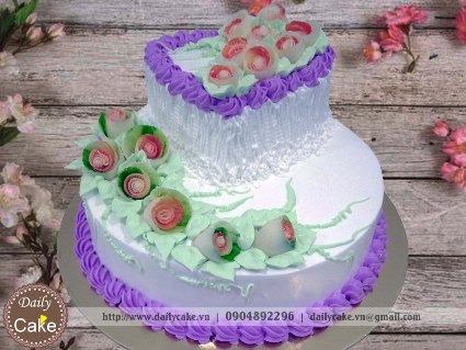 Bánh hai tầng sinh nhật vợ yêu