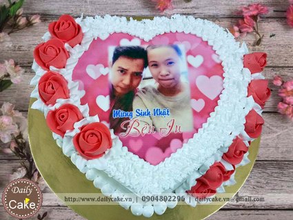 Bánh hình tim in ảnh sinh nhật bạn trai 004