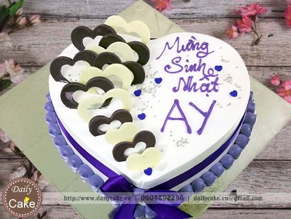 Bánh kem hình tim sinh nhật bạn gái 002