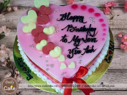 Bánh kem hình tim sinh nhật bạn trai 001