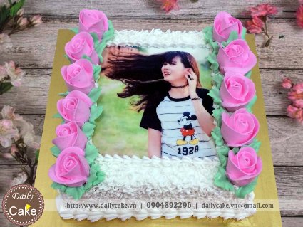 Bánh sinh nhật in ảnh bạn gái 002