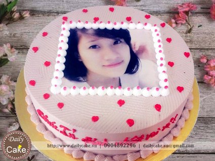 Bánh sinh nhật in ảnh bạn gái 005