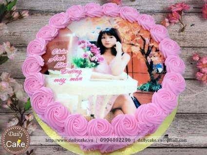 Bánh sinh nhật in ảnh bạn gái 007