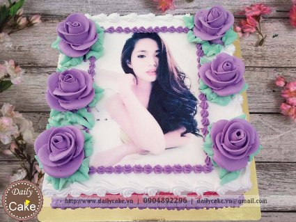 Bánh sinh nhật in ảnh bạn gái 008