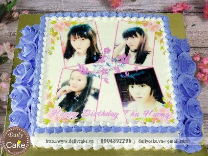Bánh sinh nhật in ảnh bạn gái 009
