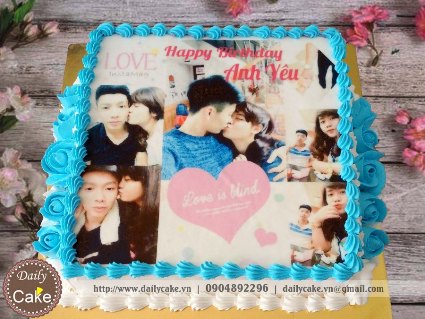 Bánh sinh nhật in ảnh bạn trai 001