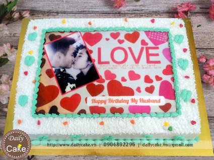 Bánh sinh nhật in ảnh bạn trai 002