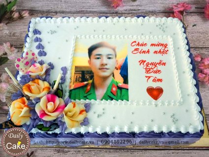 Bánh sinh nhật in ảnh bạn trai 003