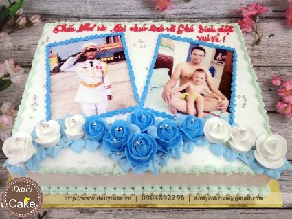 Bánh sinh nhật in ảnh bạn trai 004
