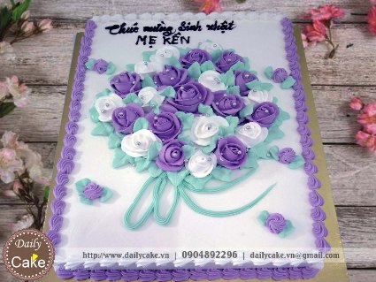 Bánh gato hoa kem tươi 004