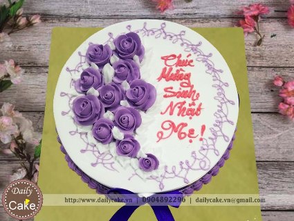 Bánh gato hoa kem tươi 005