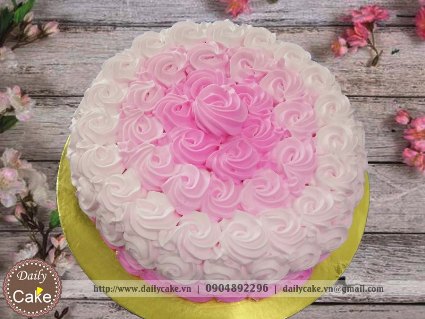 Bánh gato hoa kem tươi 007