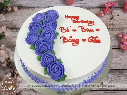 Bánh gato hoa kem tươi 018