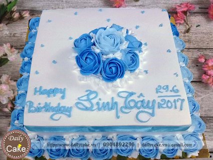 Bánh gato hoa kem tươi 020