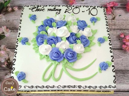 Bánh gato hoa kem tươi mừng ngày phụ nữ Việt Nam 20-10 001