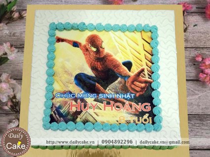 Bánh in ảnh siêu nhân nhện spider man 002