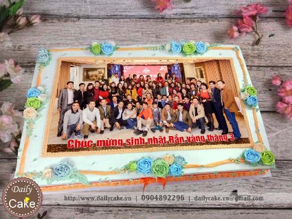 Bánh in ảnh sinh nhật hội rắn vàng