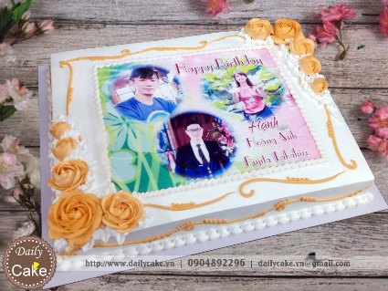 Bánh in ảnh sinh nhật tập thể nhân viên công ty 003