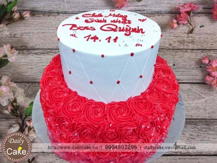 Bánh kem hai tầng sinh nhật bạn gái 001