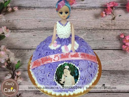 Bánh sinh nhật búp bê barbie 005