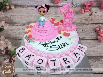 Bánh sinh nhật búp bê chibi 005