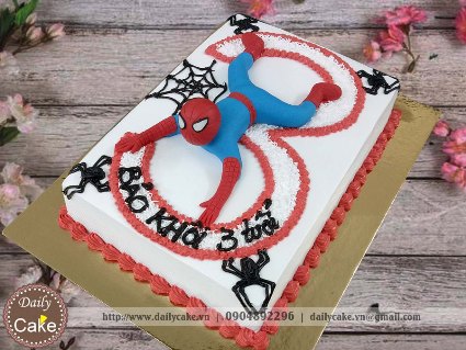 Bánh sinh nhật fondant spiderman 002