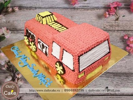 Bánh sinh nhật hình ô tô cứu hỏa 001