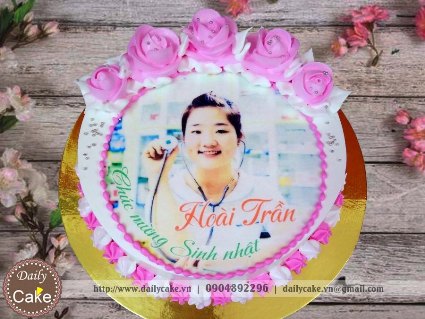 Bánh sinh nhật in ảnh bạn gái 017