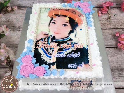 Bánh sinh nhật in ảnh bạn gái 021