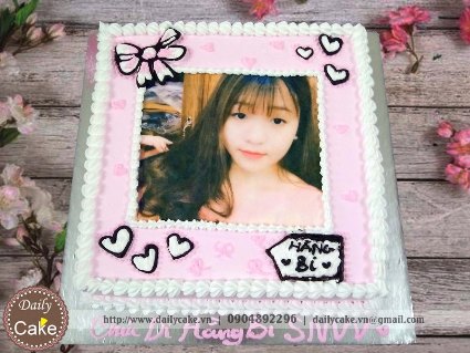 Bánh sinh nhật in ảnh bạn gái 022