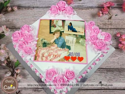Bánh sinh nhật in ảnh bạn gái 023