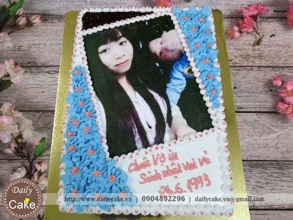 Bánh sinh nhật in ảnh bạn gái 032