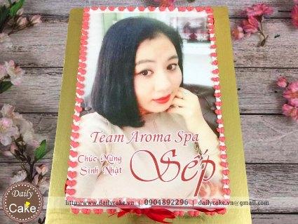 Bánh sinh nhật in ảnh bạn gái 034