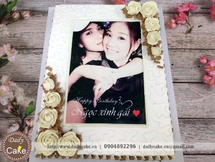 Bánh sinh nhật in ảnh bạn gái 036