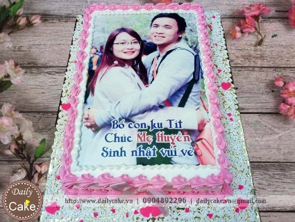 Bánh sinh nhật in ảnh bạn gái 037