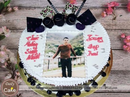 Bánh sinh nhật in ảnh bạn trai 009