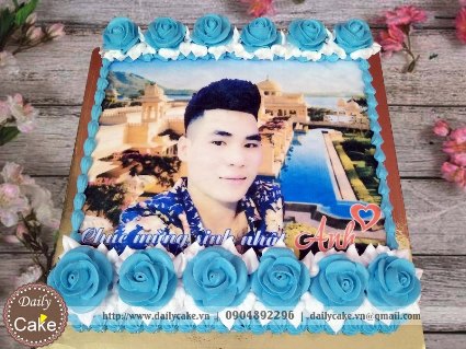 Bánh sinh nhật in ảnh bạn trai 010