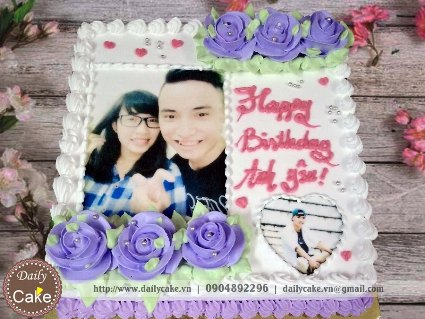Bánh sinh nhật in ảnh bạn trai 011