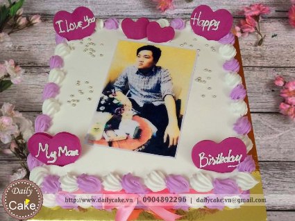 Bánh sinh nhật in ảnh bạn trai 013