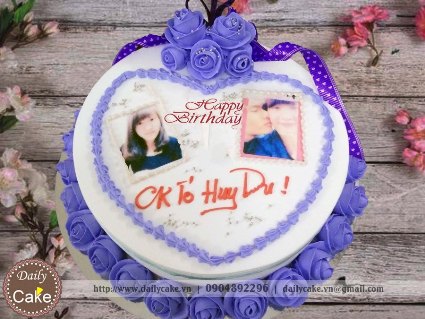 Bánh sinh nhật in ảnh bạn trai 014