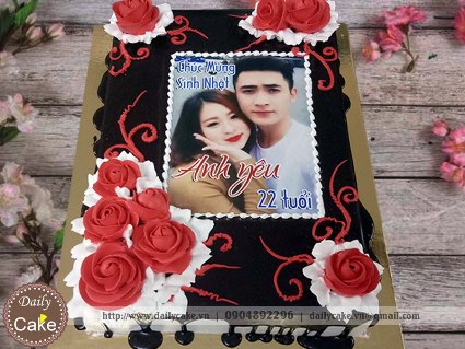 Bánh sinh nhật in ảnh bạn trai 018