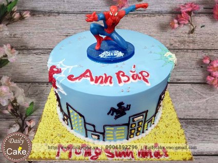 Bánh sinh nhật siêu nhân nhện spider man 002