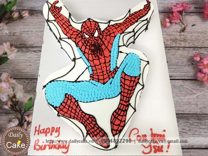 Bánh sinh nhật tạo hình spider man 001