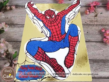 Bánh sinh nhật tạo hình spider man 002
