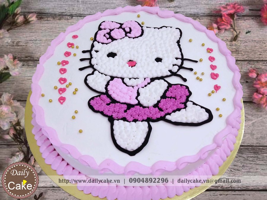 Bánh Kem 2 Tầng Lâu Đài Hello Kitty Cho Sinh Nhật Bé Gái  2019