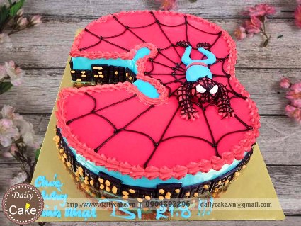 Bánh tạo hình số 3 siêu nhân nhện spider man