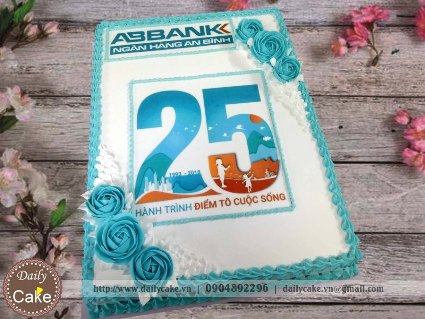 Bánh gato kỷ niệm 25 năm thành lập ngân hàng an bình