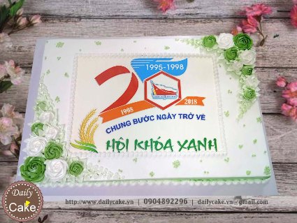 Bánh in ảnh hội khóa mừng kỷ niệm 20 năm ra trường