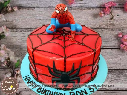 Bánh fondant hình siêu nhân nhện spiderman